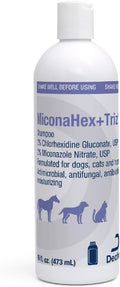 MiconaHex+Triz Shampoo for Dogs, Cats and Horses, 16 oz, Unscented | Antibiofilm, Moisturizing; Packaging May Vary