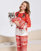 XPUDAC Christmas Matching Dog and Owner Pajamas for Women Sleepwear, Large - Image 6
