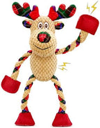 Christmas Squeaky Dog Toys- Interactive Plush Toys with 5 Squeakers- Stuffed Dog Toys for Medium & Large Breeds- Reducing Boredom and Relieving Anxiety (Elk) by Unknown