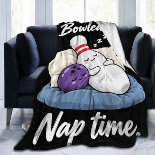 Sleepy Bowling Blanket Throw Gift for Girls Women 50"X40" by Unknown