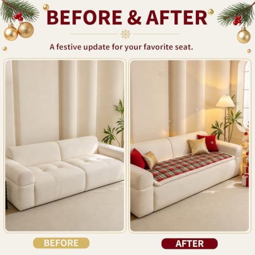 Christmas Couch Cover, Christmas Plush Sofa Cover for Dog Pet 1PC - Image 5