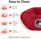 Supet Christmas Cat Tunnel Bed, Plush Tree Skirt with Cushion & Hanging Toy - Image 7