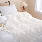 Cream White Fleece Throw Blanket 60”×80” for Couch Sofa Livingroom - Image 2