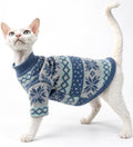 Cat Festive Sweater Pullover, Soft Warm Christmas Clothes (Blue, 3XL) by Urnat