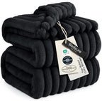 Bedsure Soft Cal King Size Blanket for Bed Black 102"x96" by BEDSURE