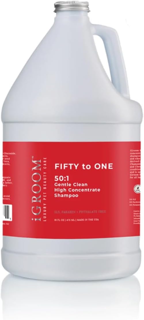 iGroom 50 to 1 Dog Shampoo - Delightfully Fragranced & Highly Concentrated – Best Dog Shampoo - Groom Like Professional - Environmentally Sustainable – Sooth & Nourish Coat - Made in USA, Gallon
