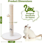 Woochpet Funny Cat Scratching Posts Sturdy Scratcher Posts 23'' Off White - Image 2