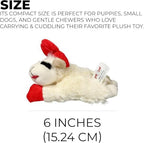 Multipet Lamb Chop Dog Plush Toy with Santa Hat - Squeaky Toy - Image 2