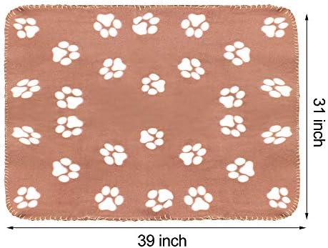 Comsmart Dog Blankets, 6 Pack Fleece Pet Blankets, 39x31 inches, Brown - Image 5