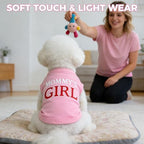 BINGPET Mommy's Girl Dog Shirt, Mamas Girl Puppy T-Shirt, Soft Cotton Vest - Image 2
