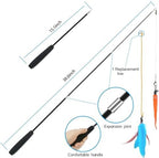 ZPH Cat Toys Interactive for Indoor Cats,2PCS Retractable Cat Wand,9PCS Teaser Toys&1PCS Hanging Door Lure Kitten Toy,Interactive Feather Toy for Teaser Play and Chase Exercise with Kitten - Image 5