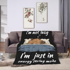 Sleepy Capybara Blanket Throw Gift for Girls Women 80"X60" - Image 3