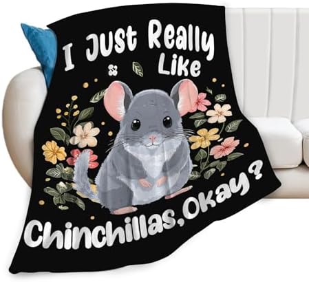 Chinchilla Blanket for Girls Women Boys Men Adults Kids Soft Cozy Fleece Chinchilla Throw Blankets Gifts Warm Flannel Plush Lightweight Decor for Couch Bed Sofa 60"X50" - Image 2