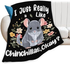 Chinchilla Blanket for Girls Women Boys Men Adults Kids Soft Cozy Fleece Chinchilla Throw Blankets Gifts Warm Flannel Plush Lightweight Decor for Couch Bed Sofa 60"X50" - Image 2