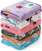 Luciphia 1 Pack 6 Dog Blankets Cat Soft Fluffy Fleece Pet Blanket Warm Cute Print Design Puppy Kitten Doggy Paw Medium(30"x20") by luciphia