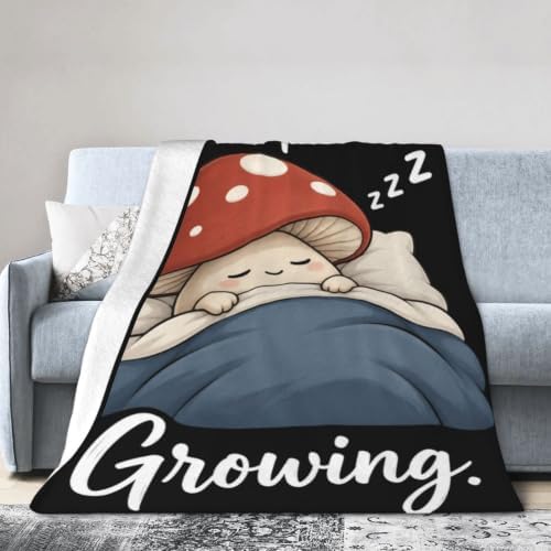 Sleepy Mushroom Blanket Throw Gift for Girls Women 60"X50" - Image 4