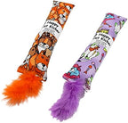 Jumpaws 2 Pack Natural Interactive Catnip Cat Kicker with Feathers, Bite Resistant Chew Toy, Crinkle Kicker, Accessories for Indoor Cat - Image 3