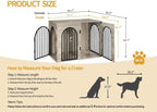 Hzuaneri 44.1" Wooden Dog Crate Furniture, Indoor Dog Kennel Dogs Cage for Small/Medium/Large Dogs, Heavy Duty Dog Crates Decorative Pet House End Side Table TV Stand, Greige Black DFC83905B