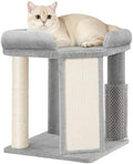 Small Cat Tree with Cat Scratching Post, 18.9 in Tower Light Gray by Unknown
