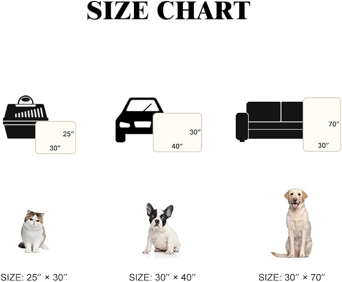 Dog & Cat Blankets - Waterproof Washable - Sherpa, Plus Plush Reversible, 25"X30", Grey Paw Print