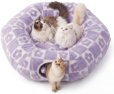 Lesure Donut Cute Jacquard Large Cat Tunnel Bed Kitten Toys for Dog Bunny - Image 7