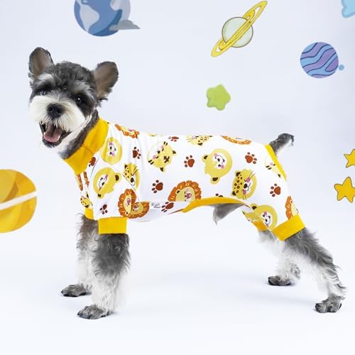 XPUDAC 4 Pack Dog Pajamas Soft Puppy Onesies Pet Clothes for Small Dogs, XL - Image 4