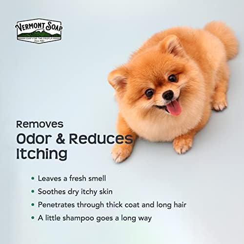 VERMONT SOAP Organic Pet Shampoo, Original Citrus Natural Dog Shampoo, 64oz | Original Citrus scent, organic olive oil, coconut & aloe vera, gentle cleansing, sensitive skin, USDA certified, dog shampoo