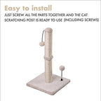 MECOOL Cat Scratching Post Premium Basics Kitten Scratcher Sisal Scratch Posts with Hanging Ball 22in for Kittens or Smaller Cats (22 inches for Kitten, Beige) - Image 7