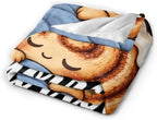 Sleepy Cinnamon Roll Blanket Throw Gift for Girls Women 80"X60" - Image 5
