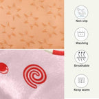 Dog Bed Mat Candy Cane Christmas Pink Washable Anti Slip Bottom Comfy Kennel Pad Cat Crate Mat Dog Pet Pad 18 x 24 Inches - Image 4