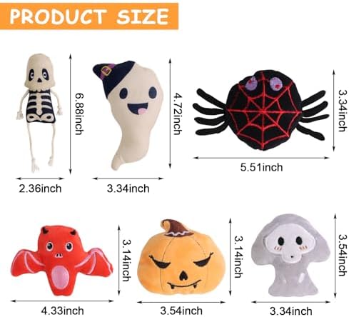 FOIMAS Halloween Catnip Toys,Pumpkin Ghost Catnip Toy Chew Bite Toy for Cat Interactive, Pack of 6 - Image 3