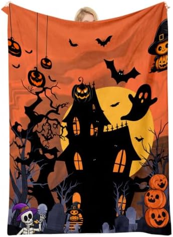 Cute Halloween Blankets for Kids/Adults, Spooky Blanket for Boy/Girls/Toddler, Throw Blanket for Couch 40"x 60" - Image 2