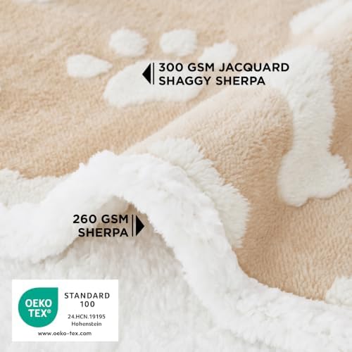 LE SURE Waterproof Dog Blankets for Large Dogs Cute Cozy 3D Jacquard,40x50 - Image 3