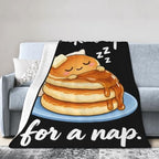 Sleepy Pancakes Blanket Throw Gift for Girls Women 80"X60" - Image 4