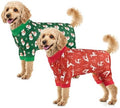2-Pack Christmas Dog Pajamas Xmas Pet Pjs with Snowman Elk Patterns Christmas Dog Onesie Jumpsuits Jammies Clothes Stretchy Shirts Comfy Outfit Costume Apparel for Small Medium Large Dogs XL by Vehomy