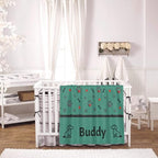 Personalized Puppy Name Blanket, Custom Dog Name Green Truck Blankets, Gift for Girls Personalized Puppy Name Lover, 60"x80" Soft Lightweight Plush Throw Blanket for Couch Bed Sofa Decoration - Image 3