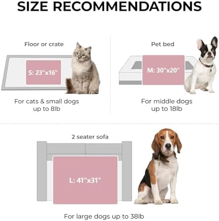 LINENLUX 1 Pack 3 Fleece Dog Blanket Soft Warm Washable for Cat Pink Medium - Image 6