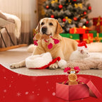 Christmas Squeaky Dog Toys, Stuffed Large Dog Toys to Keep Them Busy, Interactive Plush Chew Toys with Crinkle Paper, Tough Pet Animal Toys for Small Medium Large Dogs (Red Elk) - Image 6