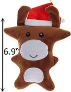 Christmas Dog Toy Reindeer Dog Toy Squeaky Plush Holiday Toy for Small Medium Dogs - Image 3