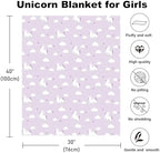 Toddler Unicorn Blanket for Girls - 30x40 Inches - Image 3