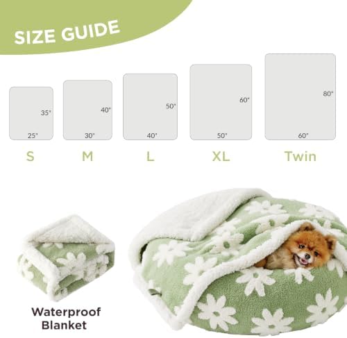 LE SURE Waterproof Dog Blankets for Large Dogs Cute Cozy 3D Jacquard,40x50 - Image 6