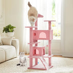 DUMOS 54 Inch Cat Tree Tower with Scratching Posts, Indoor Use - Image 2