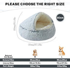 YUDANSI Dog Beds Medium Size Dogs - Calming and Deluxe Plush Dogs cave Bed Removable and Washable with Zipper Cave Beds Medium Dog Cat Bed 32x32Inch, Built-in Support, Stable and Not Collapsing