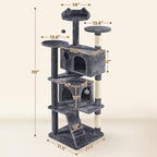 Yaheetech 70in Multi-Level Sturdy Cat Tree, Condo, Sisal Scratching Posts - Image 3