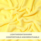 Yellow Fleece Plush Throw Blanket 50"x70"for Couch Sofa Fuzzy Cozy Flannel - Image 3