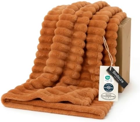 Bedsure Soft Twin XL Blanket for Bed Dorm Orange 66"x90" by BEDSURE