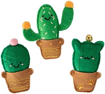 Fringe Studio Plush Cat Toy Set, Cat-Us Friends, Mini 3 Piece Set, Pet Shop Collection (904033) by FringeStudio