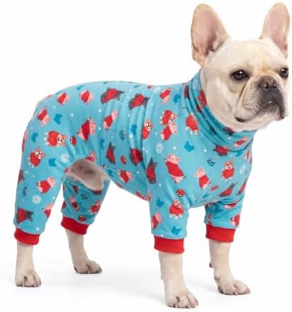 Dog Pajamas for Medium Large Dogs, Soft Stretchy Four-Leg Dog Jumpsuit, Cozy Indoor Sleepwear, M by WelcometothePAWPRINTPAL