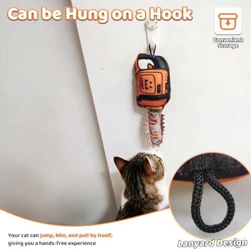 Catnip Toy [2000mg Premium Catnip], Chainsaw Style Cat Kicker Toy - Image 5