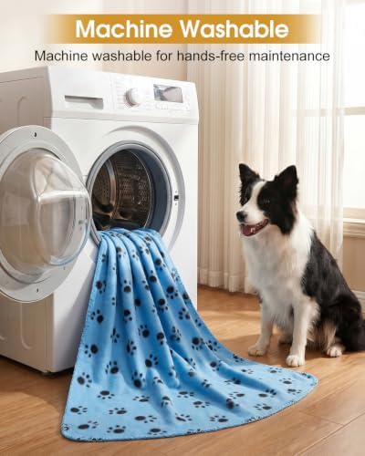 Comsmart Dog Blankets, 6 Pack Fleece Pet Blankets, 39x31 inches, Blue - Image 3